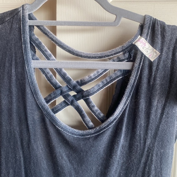 Free People Rocket Cat Boho-Grunge Black Linen/Cotton Midi Dress size large - Picture 5 of 16